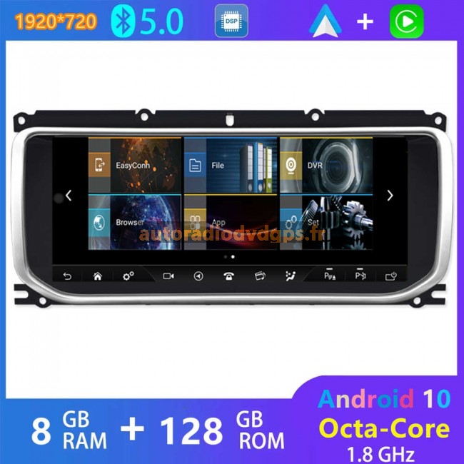 Range Rover Evoque Android 10 Autoradio DVD GPS avec 8-Core 8Go+64Go Écran  Tactile - 10,25 Android 10 Autoradio Système GPS Stéréo Lecteur Multimédia  de Voiture pour Range Rover Evoque L538 (2011-2018)