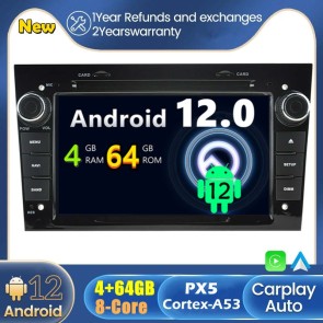 Opel Corsa D Android 12.0 Autoradio DVD GPS avec Commande au volant et Kit mains libres Bluetooth DAB WiFi Carplay - Android 12 Autoradio Lecteur DVD GPS pour Opel Corsa D (2006-2014)