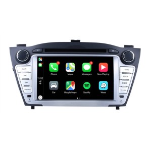Hyundai ix35 Android 12.0 Autoradio DVD GPS avec Commande au volant et Kit mains libres Bluetooth DAB USB 4G WiFi OBD2 Carplay - Android 12 Autoradio Lecteur DVD GPS pour Hyundai ix35 (2009-2014)