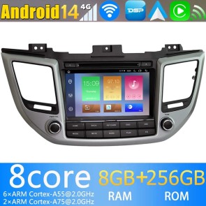 8" Android 14 Autoradio Stéréo de Voiture Multimédia GPS Navigation pour Hyundai ix35 (2015-2017)-1